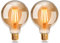 EXTRASTAR Edison Vintage Glühbirne, 95mm Durchmesser, G95 E27 LED Filament Lampe, 6W Ersetzt 48W Glühlampe, 540 LM, 2200K Warmweiß, Bernsteinfarbenes Glas, Nicht Dimmbar, 2 Stück