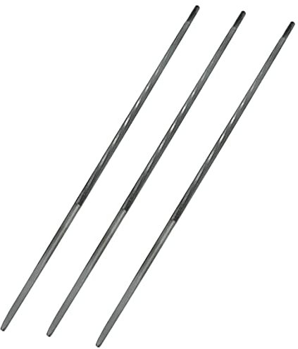 AERZETIX - C49982 - Lot de 3 - Lime ronde pour affûter la chaîne de tronçonneuse 3/8 - ∅4mm - Longueur 250mm - Outil d'аffûtage gouge/aiguiseur