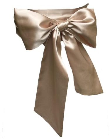 LORDRIE Cinturones de satén para mujer, vestidos de dama de honor, cinturones de cintura para ocasiones especiales, champán, M