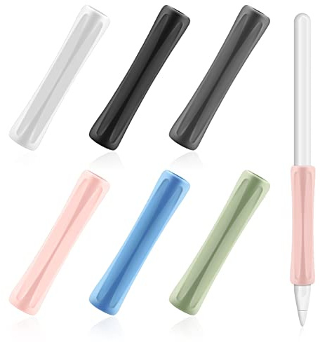 tao pipe 6 Stück Silikon Schutzhülle Griff,Silikon Griff Compatible with Apple Pencil 1.und 2.Gen,Pencil Schutzhülle Zubehör Ergonomisches Ärmelzubehör Hülse