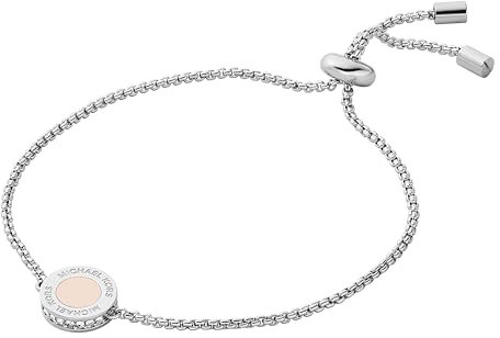 Michael Kors Damen-Armband, Edelstahl, silberfarben, mit Kristall-Akzenten, Einheitsgröße, Messing, Zirkonia