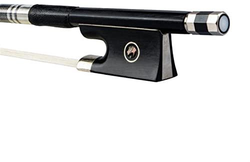 Geigenbogen 1pcs Schwarze Kohlefaser 1/4,1/2,3/4,4/4 Geigenbogen Weiß/Schwarzer Rosettsverkleidung, Geigenzubehör, Geigenzubehör (Color : 1-4 violin bow)