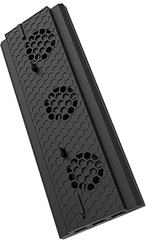 Homoyoyo Base Vertical De Ventilación para De Control De Temperatura y Hub USB Triple Ventilador De Enfriamiento Compatible One Negro