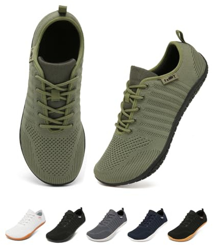 Merdoo Barfuss Schuhe Damen Barfußschuhe Herren Barfuß Sneaker Barefoot Squat Shoes Deadlift Schuhe Minimalistische Walkingschuhe Turnschuhe Grün 39