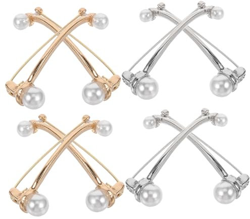CHILDWEET 8stücke Perlen Brosche Schalbrosche Pulloverclip Damenbrosche Dekorative Nadel Kleidungsbrosche Sicherheitsnadelclip Strickjackenclips Hutnadel Hosentaillenclip