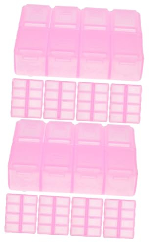 Gatuida 10 Stk Pillenhalter Medikamentenorganisator Reisepille Tablet-organizer Pillenbehälter Organisator Für Haushaltsmedizin Veranstalter Zubehör Abteil Erinnerung Reisen Rosa Pp
