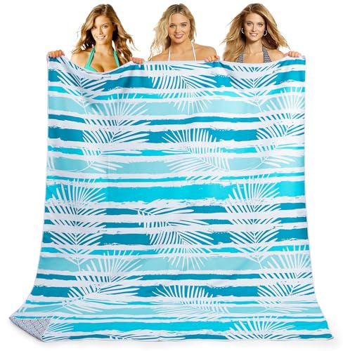 KUOGAS Telo Mare xxl 200x145 cm, Asciugamano Grande In Microfibra Ad Asciugatura Rapida, Telo Bagno Senza Sabbia, Coperta Da Spiaggia Donna