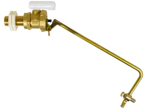 SPARES2GO 1/2 Ball Valve Part 2 Low Pressure Side Entry Toilet Cistern BS1212/2 Ballcock Float Arm