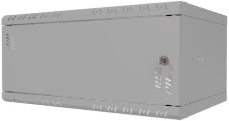 Stalflex Rackskåp 4U 350 mm STANDARD 19 tum – kraftigt stål – rack och skåp för nätverksutrustning, rackskåp, kompatibel med hyllplan - metalldörr