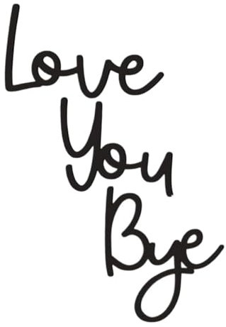 Warmhm Personalised Plaque Unique Wall Decor Love You Bye Message Pine Wood Letter Wall Art