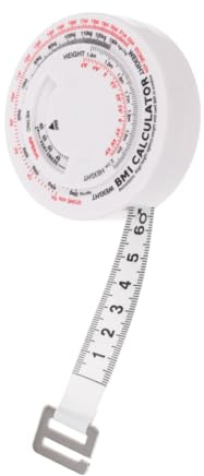 CALLARON Cinta Métrica Corporal Redonda 1,5 m Cálculo Imc Dispositivo Medición Grasa Corporal Herramienta Flexible Plástico Uso Fitness Salud