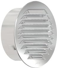 Plikc - Griglia aerazione tonda con rete - MADE IN ITALY (Alluminio - foro 80)