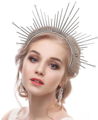 Joyincoser Sonnen-Haarreif Damen Sonne Göttin Kostüm Frauen Accessoire Dekoration für Karneval Halloween Oktoberfest Cosplay Party Haarschmuck