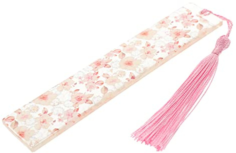 Veemoon Blumen Lesezeichen aus Epoxidharz mit Quaste Handgemachte Leichte Buchmarker mit Getrockneten Blumen für Leser und Studenten Einfaches Design Markieren und Erinnern