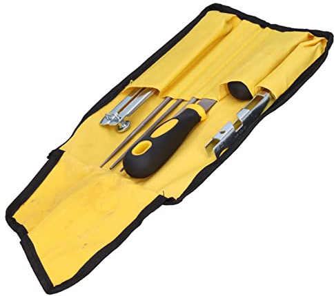 Denash Kit de Afilador de Motosierra Rápida Portátil para Diversas Cadenas, Herramientas de Molienda de Sierra de Cadena Liviana para Entusiastas de Acero Al Aire Libre para Bricoladores