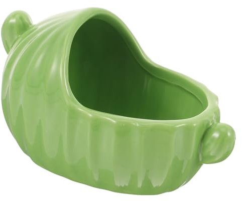 HIAKDOFT Hamster Sandbad Keramik Badewanne mit Rutschfestem Boden für Kleintiere und Meerschweinchen Kleines Sandbad für Hamsterkäfig Zubehör Praktisches Badezimmer für Nager