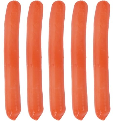 Zghhc Lot De 5 Saucisses Artificielles Réalistes, Modèle Alimentaire, Simulation De Hot-Dog, Fausse Saucisse, Accessoire De Cuisine Réaliste pour Restaurant, Affichage À Domicile