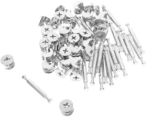 TOKIDNY 20 Ensembles Connecteurs Meubles Double Prise Raccord Serrage Meuble Cam Lock Fittings Robustes pour Assemblage Panneaux Armoires