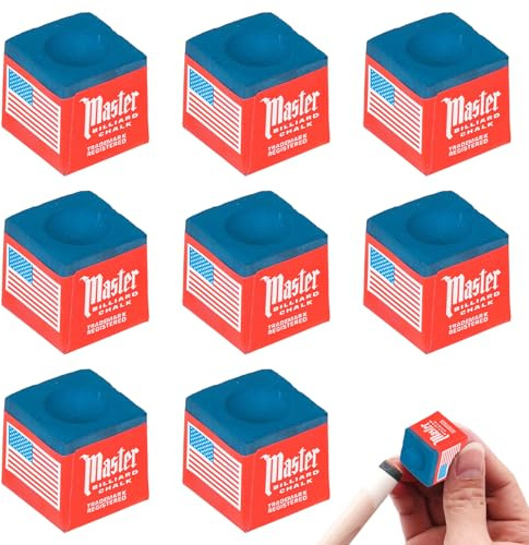 Menibeuty 8 Stück Billard Chalk, Kreide Fuer Billardqueues Billards Kreide, Billards Kreide Billard Zubehör Kreide für Amateure und Profis, Pool Queue Würfel