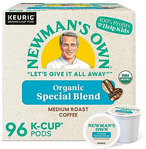 Newman's Own Organics Special Blend Keurig Single-Serve K-Cup Pods, Medium Roast Coffee, 96 Count