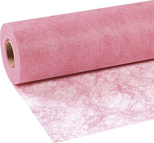 25m Sizoflor ® Original Tischband Tischläufer Tischdeko Faserseide 30cm / 300mm, Farbe:rosa