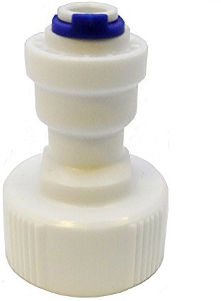 3/4 BSP auf 1/4 für PushFit Anschluss - Feed Wasser Anschluss Armatur - Kühlschrank Gefrierschrank Wasserfilter Sanitär-Armatur oder Wasser System mit 1/4 LLDPE Wasserpfeife