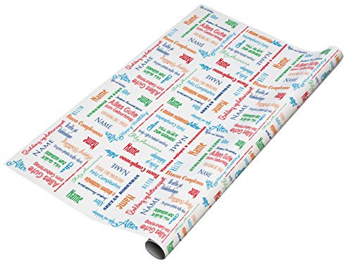 Herz & Heim® Persönliches Geburtstag Geschenkpapier mit Ihrem Wunschnamen bedruckt Alles Gute