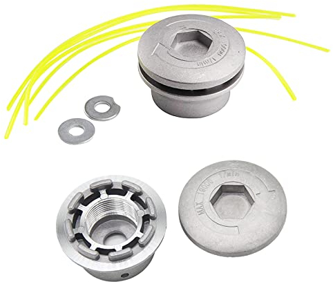 Osuter 2PCS Alluminio Testina Decespugliatore Testine Tagliabordi Tagliaerba Universale per Tagliaerba Decespugliatore a Benzina
