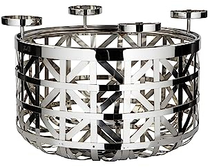 Fink - Kerzenhalter, Kerzenkranz - Joris - Edelstahl - Silber - Ø 41 - Höhe 25 cm