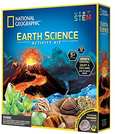 Bandai - National Geographic, Maxi Kit dell’Esploratore Scienze della Terra, 5 Esperimenti Scientifiche, Gioco Scientifico ed Educativo, STEM, attività Creative, JM80561M
