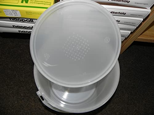 Generisch 2 Futtereimer 5L Weiss gestanzter Deckel Siebfläche 60 mm transparentem Eimer mit Henkel Ø ca. 22 cm, Höhe ca. 20 cm Imker Imkerei Bienen füttern