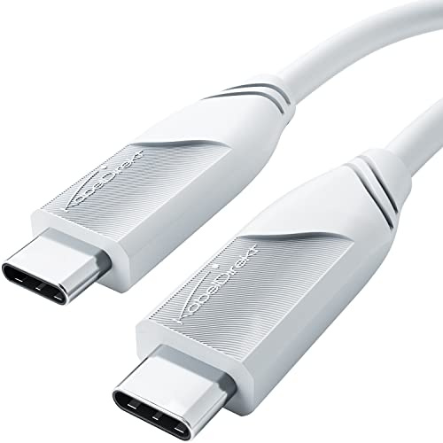 KabelDirekt – USB-C-Kabel USB4 – 2m – 8K, 40Gbit/s, 100W, Weiß | USB4-USB-C-Kabel – 8K-Video, 40Gbit/s Daten, 100W Laden (PD) – Daten-/Lade-/Monitorkabel