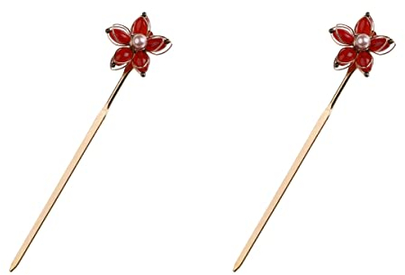 minkissy 2 Palillos para El Pelo Retro para Mujer [Peque?o Cártamo] Palillos para El Pelo Vintage Chino Antiguo Japonés Palillos para El Pelo Alfileres Regalo Del Día Del para Las
