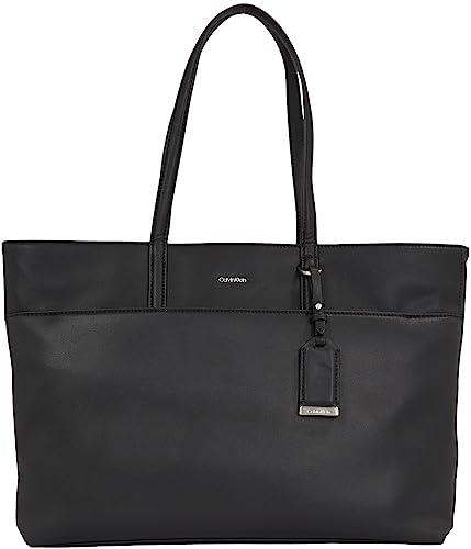 Calvin Klein Women Tote Bag Shopper Medium, Black (Ck Black), One Size
