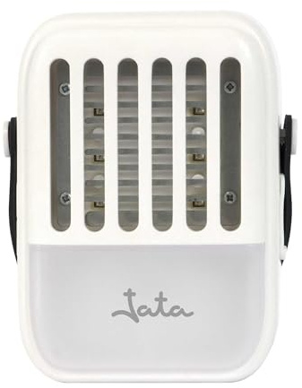 JATA HOGAR MOST3513 - Lámpara Antimosquitos Eléctrico Solar UV Recargable USB, Mata Insectos Portátil 30 m², Linterna LED 2 en 1, Interior y Exterior, Bajo Consumo