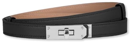 LumiSyne Damen Skinny Ledergürtel Klassisch Einfarbig Legierung Drehverschluss Verstellbarer Dünner Schmaler Taillengürtel Dekorativen Gürtel Für Kleider Jeans Hosen Mantel