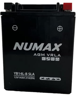Numax - Batterie moto NUMAX NB14L-B2 SLA 12V 14Ah 210A Dimensions: 134x90x166mm et plus à Droite