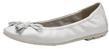 Tamaris Damen Ballerinas Leder; White/weiß; 39 EU
