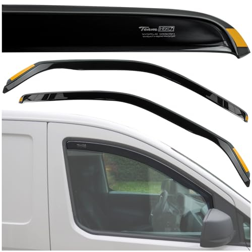 HEKO - Kompatibel mit Dacia Duster 2018-2023 Seitenscheiben-Windabweiser; Vorne; 2 Stk.; Regenabweiser, Windabweiser, Getönt, Stromlinienförmig; Einfache Montage; Schutz vor Wind und Regen
