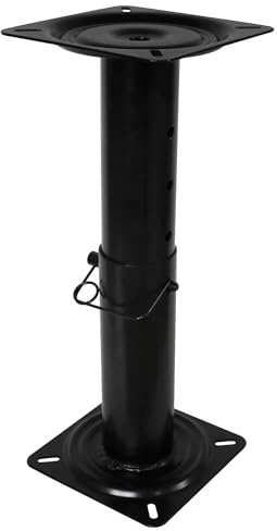 Waterside Boat Seat Pedestal – Robuster Bootssitzfuß in verschiedenen Höhen – Stahlsäule für Bootssitze – Montagefuß für Angelboote & Motorboote (Adjustable 300-450mm)