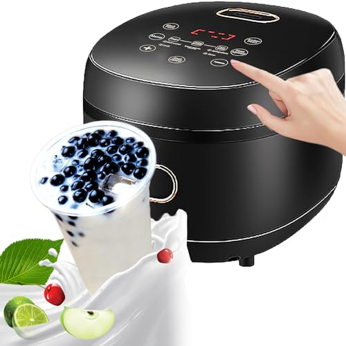 Annuod Pentola per Perle Completamente Automatica da 5 Litri, Fornello per Perle di Tapioca Commerciale per tè, tè alle Bolle E tè al Latte, Touch Screen da 900 W