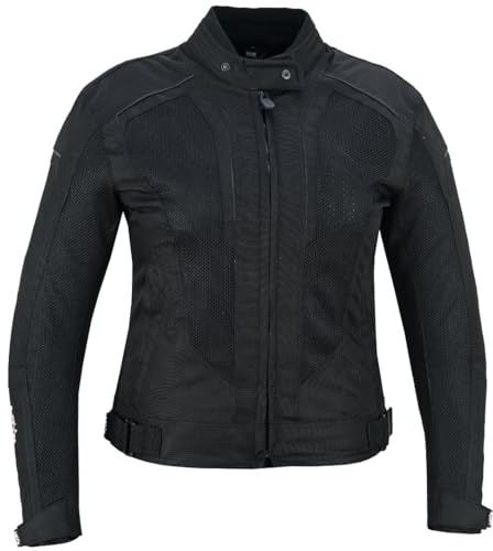 LOVO - Chaqueta Moto Mujer Verano Perforada - Chaqueta Moto Verano sin Forro con Alta Transpiración - Chaquetas de Verano Moto Ligeras - Cazadora Moto Mujer Ideal para el Calor con Alta Protección