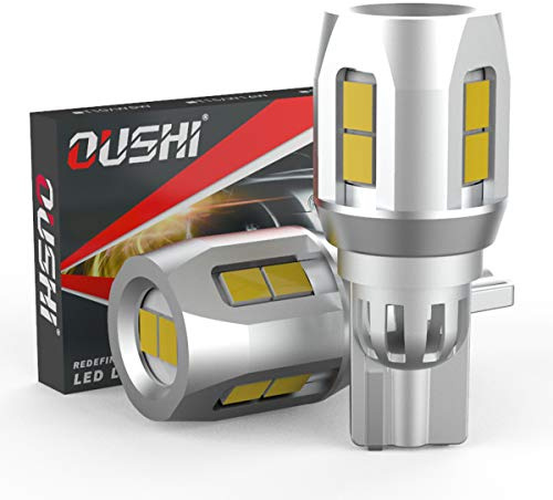 OUSHI T15 LED Reverse Light, Canbus 921 912 W16W 902 904 906 Back Up Reversing Light Extremely Bright 2835 Chipset 12V 6500K Xenon White (Pack of 2)