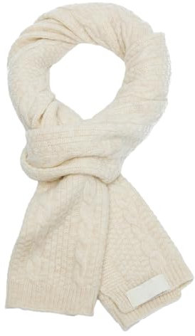 Herren Scraf Kaschmirschals Damen gestrickter Wickelschal Schalldämpfer, beige, One size
