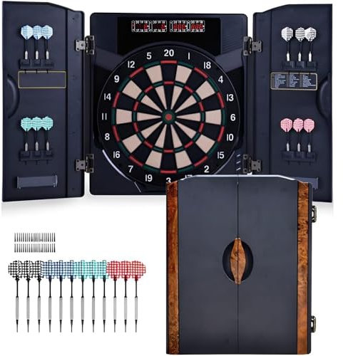 Juego De Gabinete De Diana Electrónica, Dianas De Dardos Digitales Con 12 Dardos De Punta Suave, Pantalla De Puntuación LED, 27 Juegos/159 Formas De Jugar, Para El Hogar, Bares, Clubes De Dardos