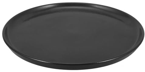 MOTHNUR Plato Cerámico Grande Negro Mate Para Pizza Pasteles y Postres Apto Para Lavavajillas y Uso Casa o Restaurante