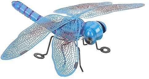 IMIKEYA Wrought Iron Dragonfly Decoration Metal Wall Art Craft Decor for Indoor Garden Fence