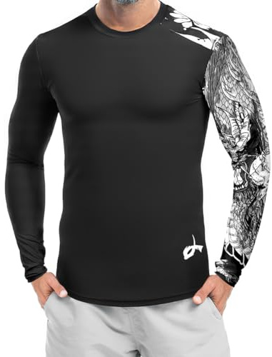 AYBUY sport herr utslagsväst, UV t-shirt, UV-skydd, UPF 50+, smal passform kortärmad, snabbtorkande, andningsbar, lämplig för vår- och sommarresor, strand, camping, cykling, bergsklättring, Svart
