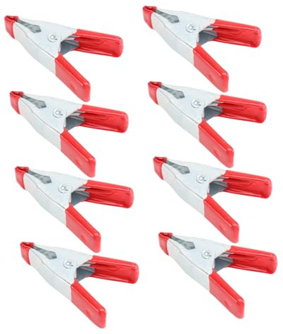 HOMSFOU 8pcs Carbon Steel Spring Clamps Heavy Duty Strong Alligator Clips Tent Clamp for Camping and Outdoor Use with Multifunction Tarp and Canopy Holders