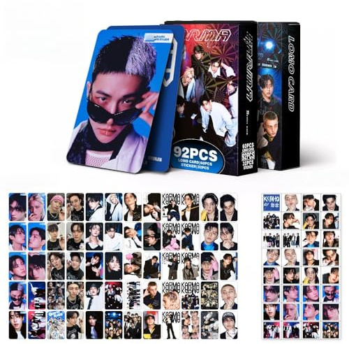 SKZ Karma 60 Pcs Photocards +32 Pcs Sticker New Album Stray-Kids 92pcs Postcards Felix Bangchan Hyunjin Photo Cards (karma2)
